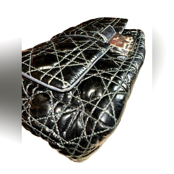 216 Preloved Christian Dior Miss Dior Cannage Patent Lambskin Leather - Picture 5 of 14